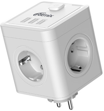 Сетевой фильтр Ritmix RM-043 (белый)