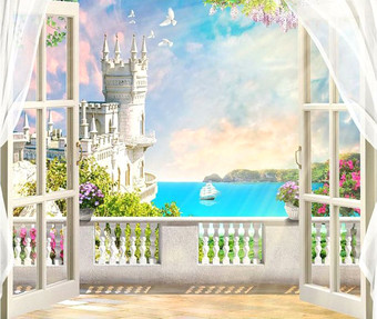 Фотообои Citydecor Терраса 2 с защитным покрытием 300x254