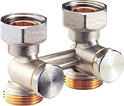 Запорная арматура Giacomini Узел нижнего подключения прямой для двухтрубных систем R387X012