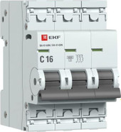 Выключатель автоматический EKF PROxima ВА 47-63N 3P 16А (C) 6кА M636316C