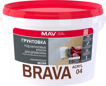 Акриловая грунтовка Brava Acryl 04 (1 л, белый)
