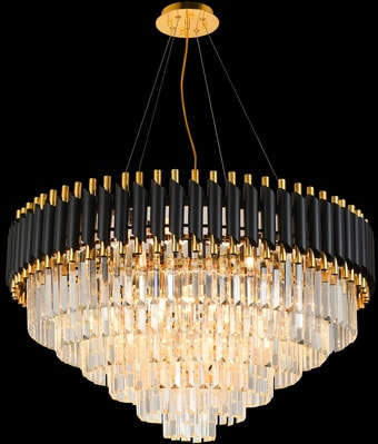 Подвесная люстра Natali Kovaltseva Diamonds 76017/12C (золотой-черный)