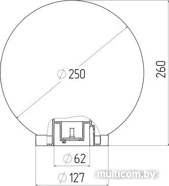 Садовый светильник ЭРА НТУ 01-60-252 Б0048048