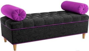 Банкетка Mebelico Глория 1 микровельвет черный