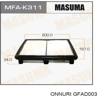 Воздушный фильтр Onnuri GFAD-003