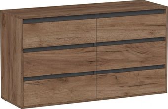 Комод Интермебель Рио-4 Р-004 (дуб крафт табачный/графит серый)