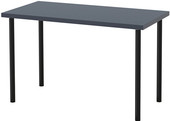 Письменный стол Ikea Линнмон/Адильс (геометрический синий/черный) [492.468.02]