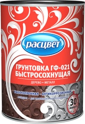 Алкидная грунтовка Расцвет ГФ-021 универ. антикоррозионная быстросохнущая (серый, 1 кг)