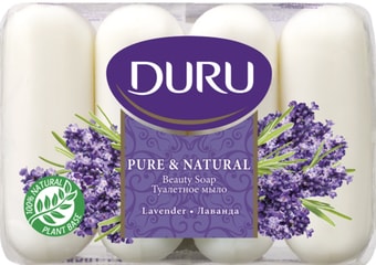 Косметика по уходу за телом Duru Мыло Pure&Natural Лаванда 4x85 г