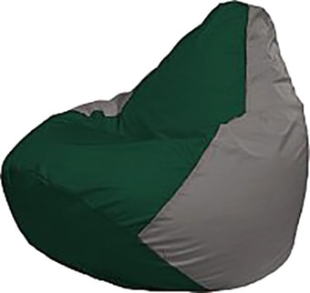 Кресло-мешок Flagman Груша Мега Super Г5.1-61 (тёмно-зелёный/серый)