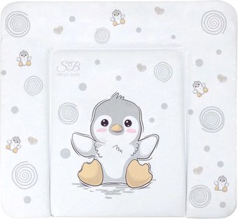 Пеленальный матрас Sweet Baby Pinguino New Grigio 80x71 (пингвин серый)