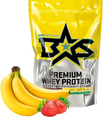 Протеин Binasport Premium Whey Protein (750г, клубника/банан)