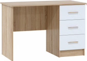 Стол Памир ПКС-3 (дуб сонома/белый глянец)