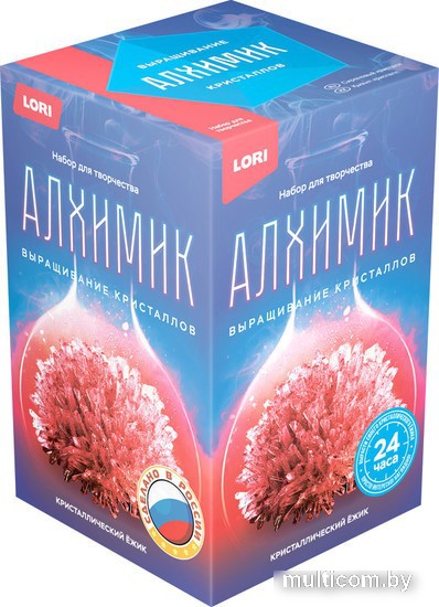 Набор для опытов Lori Кристаллический ежик. Красный кристалл Вкр-012