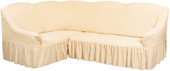 Чехол для дивана Софатэкс Люкс ПО-2 с оборкой (ваниль)