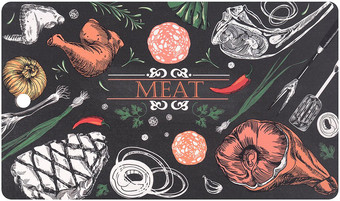 Разделочная доска Мультидом Мясное меню МТ18-21