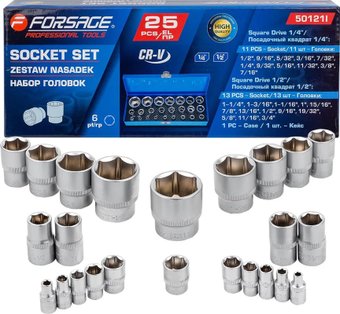 Набор головок слесарных FORSAGE F-50121I (59235)