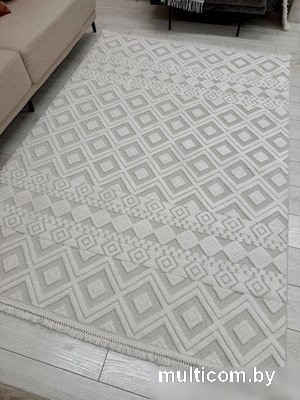 Ковер для жилой комнаты Radjab Carpet Поло Прямоугольник EN 268 12455RK (0.8x1.5, Cream)