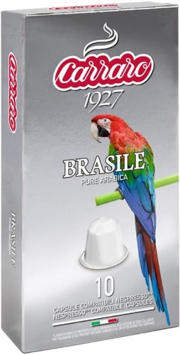 Кофе в капсулах Carraro Brasile в капсулах Nespresso 10 шт