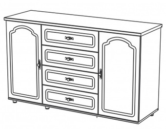 Тумба Неман мебель Романтика ВК-09-07 (орех темный)