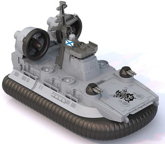 Игрушечный транспорт Нордпласт Катер-амфибия на воздушной подушке Кайман 254 (серый)