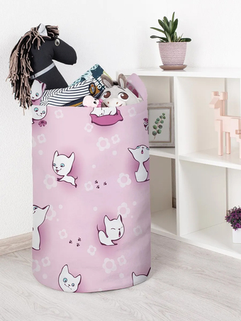 Корзина JoyArty Цветочные коты toba_28456_L