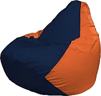 Кресло-мешок Flagman Груша Мега Super Г5.1-45 (тёмно-синий/оранжевый)