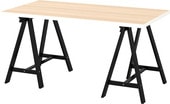Письменный стол Ikea Линнмон/Одвальд (беленый дуб/черный) 892.796.02