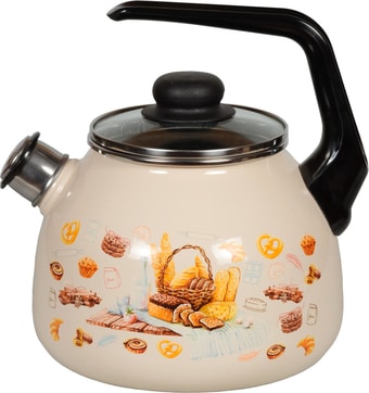 Чайник со свистком СтальЭмаль Хлеб 4с209я