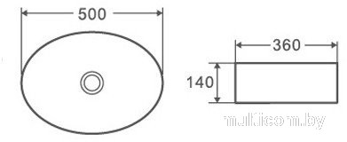 Умывальник D&K Matrix DT1390316 (белый)