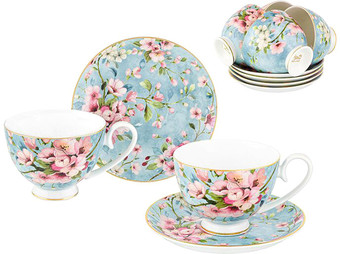 Сервиз Elan Gallery Яблоневый цвет на голубом 420441