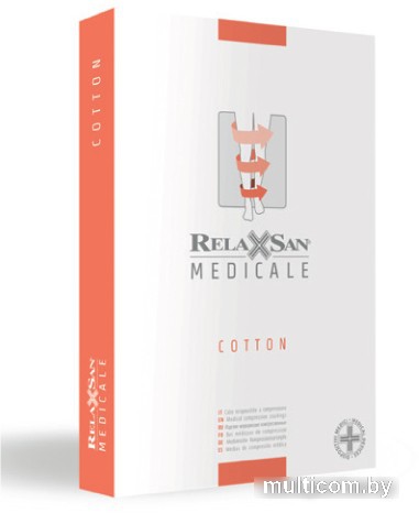 Чулки компрессионные RelaxSan Medicale Cotton М2070А, без мыска, 2 кл.к. (23-32 mmHg, р.2, беж)