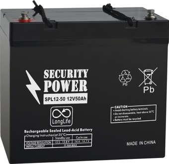 Аккумулятор для ИБП Security Power SPL 12-50 (12В/50 А·ч)
