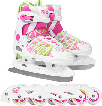 Роликовые коньки Ricos Props PW-223B L (р. 40-43, белый/розовый)