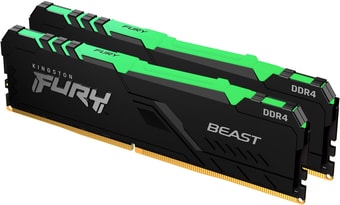 Оперативная память Kingston FURY Beast RGB 2x8GB DDR4 PC4-24000 KF430C15BBAK2/16