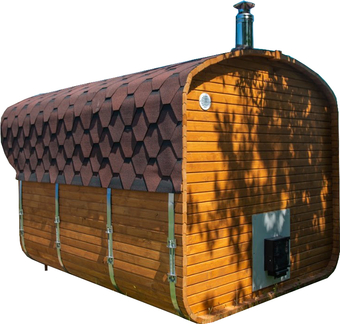 Бочка КомфортПром С печным узлом, предбанником и козырьком 10331336 (3м)