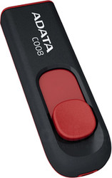 USB Flash A-Data C008 Black+Red 8 Гб (AC008-8G-RKD)