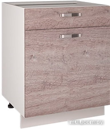 Шкаф напольный Anrex Alesia 1D1S/60-F1 (серый/дуб анкона)