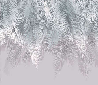 Фотообои Citydecor Пальмовые листья с оттенком (бирюза-серый) 300x270