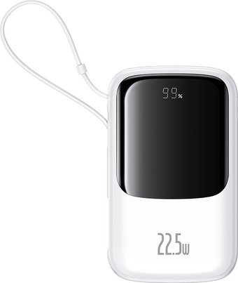 Внешний аккумулятор Baseus Qpow Pro+ Digital Display Fast Charge 22.5W 10000mAh (белый)