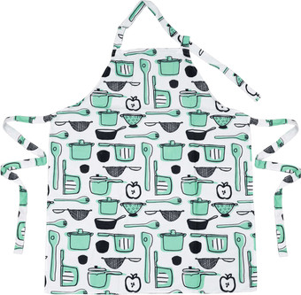 Фартук Swed House Nietap MR3-857 (белый/зеленый/рисунок)