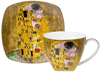 Чашка с блюдцем Elan Gallery Поцелуй 420364