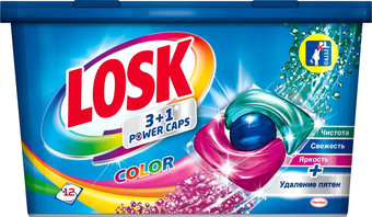 Капсулы для стирки Losk Caps Color 3 в 1 (12 шт)