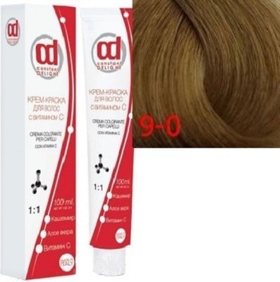 Крем-краска для волос Constant Delight Crema Colorante с витамином С 9/0 (блондин натуральный)