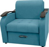 Кресло Сириус Лидер-2 НПБ 95x110 (Eva 29 велюр голубой)