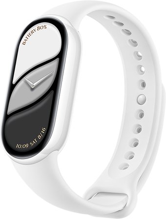 Фитнес-браслет Xiaomi Smart Band 10 M2459B1 (белая керамика, с белым силиконовым ремешком, международная версия)