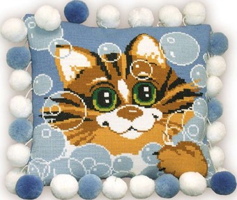 Набор для вышивания Риолис Подушка Кот 386