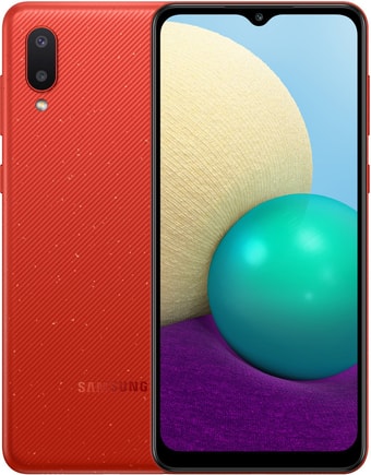 Смартфон Samsung Galaxy A02 SM-A022G/DS 2GB/32GB (красный)