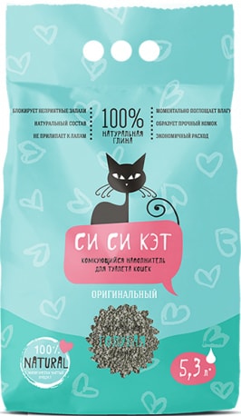 Наполнитель для туалета СиСиКэт оригинальный 5.3 л