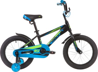 Детский велосипед Novatrack Lumen 16 (черный/синий, 2019)